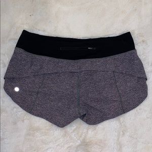 Lululemon speed up shorts.